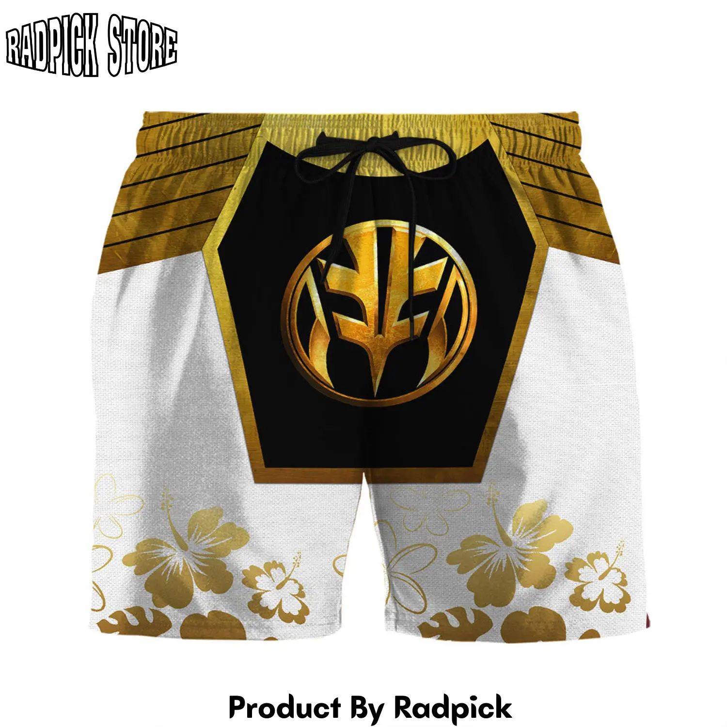 Radpick 3d mighty morphin power ranger white hbeach short s3w rp631346